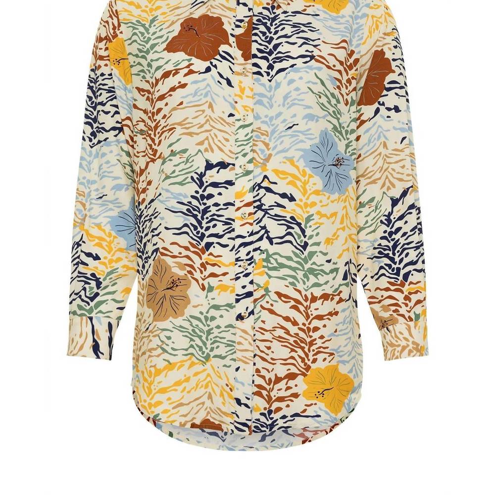 NEW CAROLINA K zahara shirt in floral tiger cream